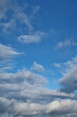 Fototapeta na wymiar Himmelblau mit Wolken 