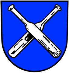 Coat of arms of the commune of Althütte. Germany