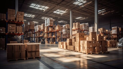 Storage of boxes inside a warehouse