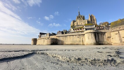 Mont Saint Michel in sunny weather. France