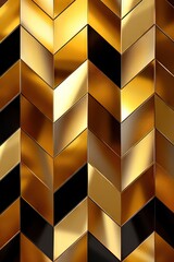 Obraz premium Abstract gold metallic, foil with geometry, lines material background, wallpaper texture. Great as banner, luxury product cover, happy new year postcard.