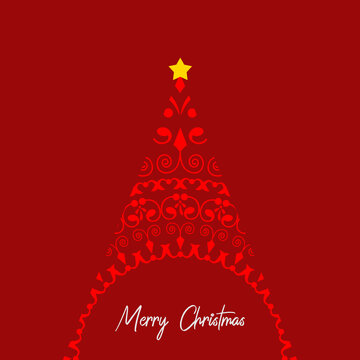 Ethnic Minimal Christmas Tree Greeting Social Media Post