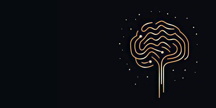 Brain Logo Banner: Minimalistic style for Intellectual Branding