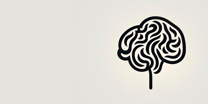 Brain Logo Banner: Minimalistic style for Intellectual Branding