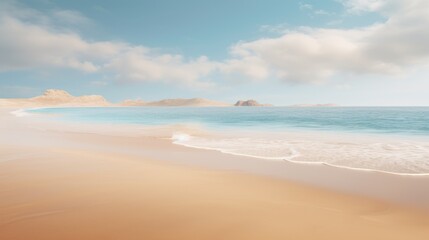 Fototapeta na wymiar Paradise Unveiled: Unspoiled White Sandy Beach Meets Pristine Ocean Generative AI