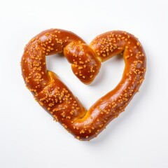 Unveiling Love: Delectable Heart-Shaped Pretzel Perfect for Every Occasion! Generative AI