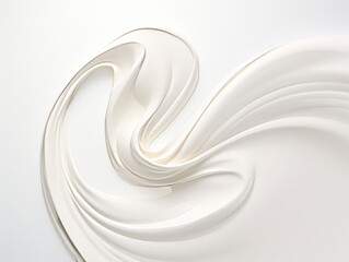 Experience the Heavenly Delight of Swirled White Cream Generative AI