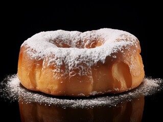 Decadent Brioche Cake with Cream & Powdered Sugar: The Ultimate Indulgence Generative AI