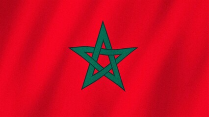 Morocco flag waving in the wind. Flag of Morocco images