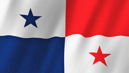 Panama flag waving in the wind. Flag of Panama images