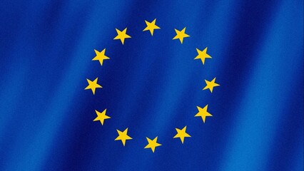 Europe flag waving in the wind. Flag of Europe images