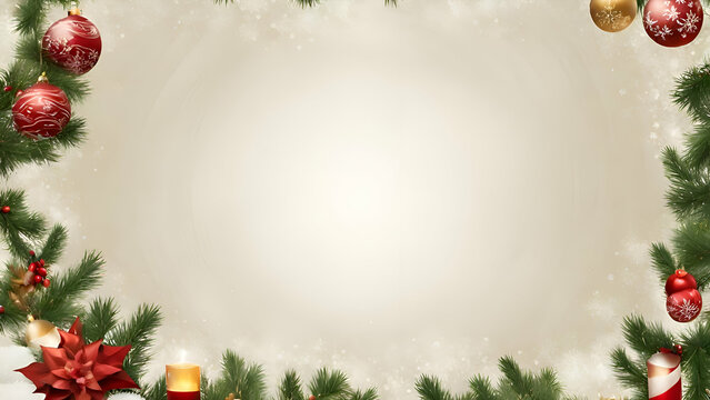 christmas background with branches and decorations, winter holidays, festival, celebration, dreamy decoration background image