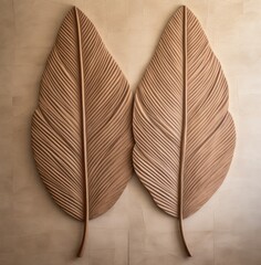 a picture shows a pair of palm leaves with brown leaves,