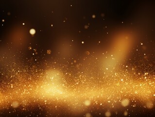 Obraz na płótnie Canvas Mystical Glimmer: A Captivating Display of Golden Dust Particles Generative AI