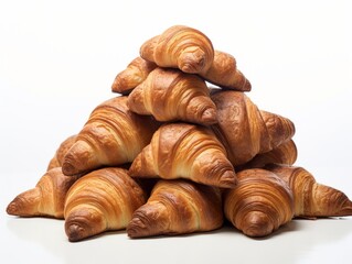 Indulge in Irresistible Layers: A Delectable Stack of Croissants Awaiting! Generative AI