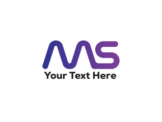 MS monogram logo icon symbol design