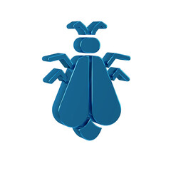 Blue Mosquito icon isolated on transparent background.