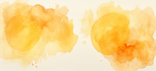 Unleashing Creativity: An Exploration of Vibrant Yellow Watercolor Blots Generative AI