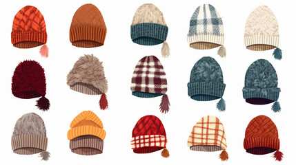 Winter Headwear Collection: Cozy Knitted Hats, Scarves, and Gloves