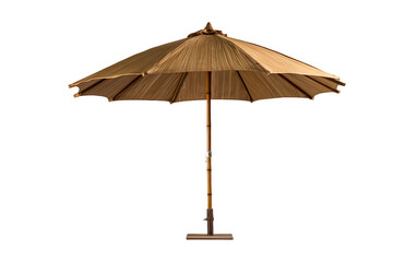 Bamboo Outdoor Parasol on Clear Background - obrazy, fototapety, plakaty