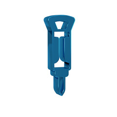 Blue Construction jackhammer icon isolated on transparent background.