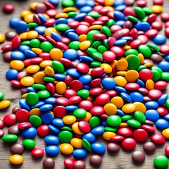 Fototapeta na wymiar colorful chocolate candy created with Generative AI technology