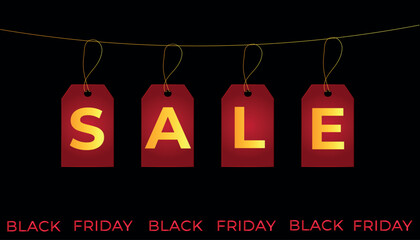 Black Friday Sale banner. Modern minimal design with. Template for promotion, advertising, web, social and fashion ads. Vector 