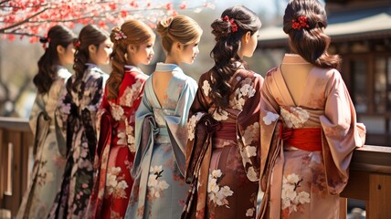 Japanese Kimonos for women .