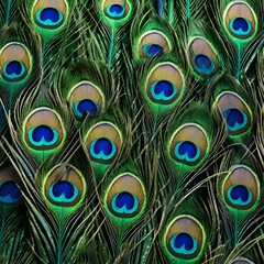 Obraz premium A Texture Of Blue And Green Peacock Feathers That Are Exotic And Beautiful 882821635 (2)