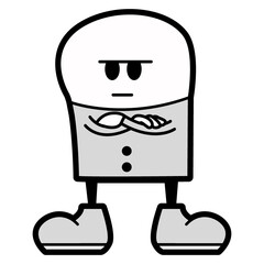 腕組みするモンスター