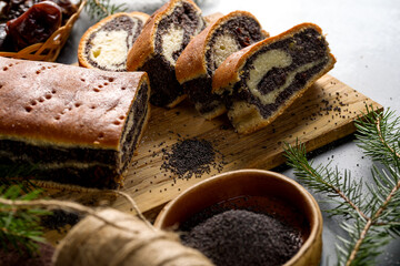 Christmas poppy seed cake