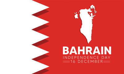 Bahrain Independence Day 16 December vector poster