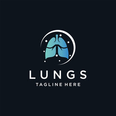 Lung care logo designs nature lungs logo concept vector lungs health logo template Premium Vector