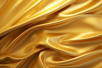 Shimmering Gold fabric satin background. Backdrop luxury. Generate Ai