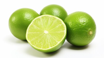 Isolated lime on a white background.