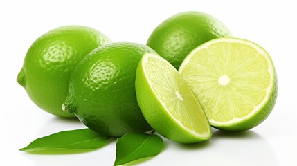 Isolated lime on a white background.