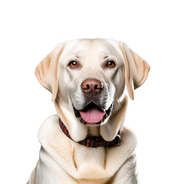 Closeup photo portrait of Labrador Retriever For ad, Happy Dog, Passport size photo of Labrador Retriever Looking at camera- Generative AI