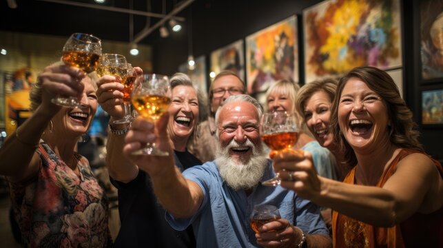 Art Enthusiasts Celebrate Masterpiece Creation