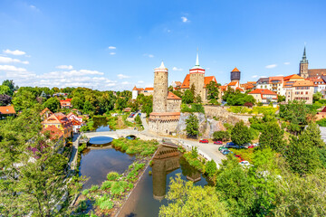 Blick über Bautzen, Sachsen, Deutschland 