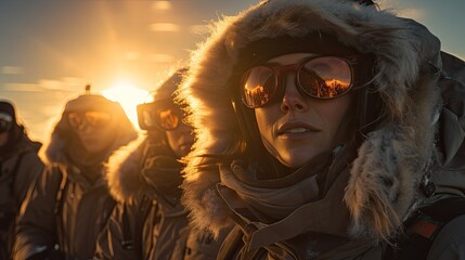 Scientists Wear Protective Eyewear in Arctic During Polar Summer