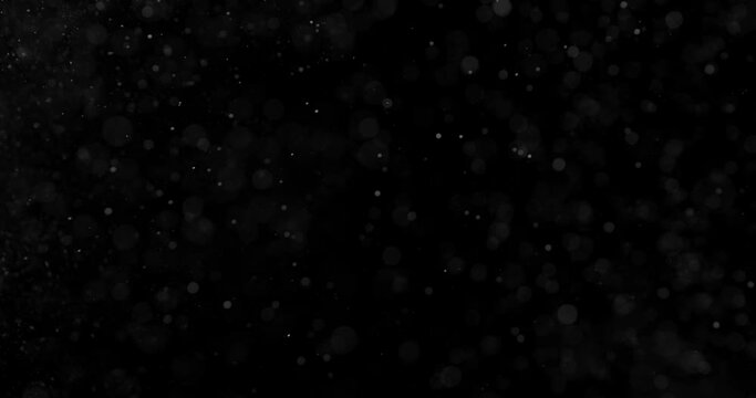 Heavy Dust Particles 2 1027 2K Real dust particles floating on black background. Slow motion 