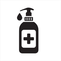 Hand sanitizer icon. Drop of sanitizer liquid icon