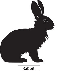 black rabbit silhouette