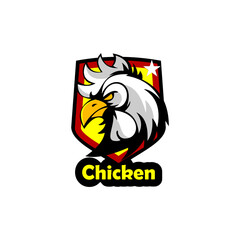 chicken head logo design, suitable for sports brands, e-sports, chicken farms and restaurants.