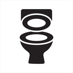Toilet icon. Vector and glyph