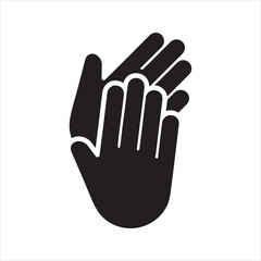 Applause icon. Hands clapping icon