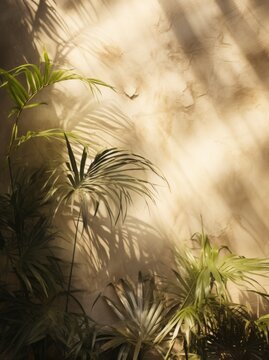 shadows of palm leaves smily by arturo malmacio,