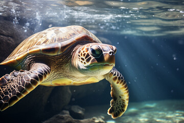 Fototapeta premium turtle in the sea