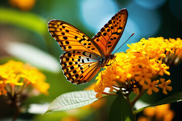 Obraz premium butterfly on flower