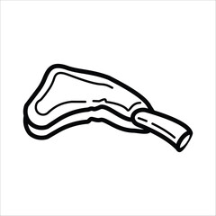 steak icon vector design template